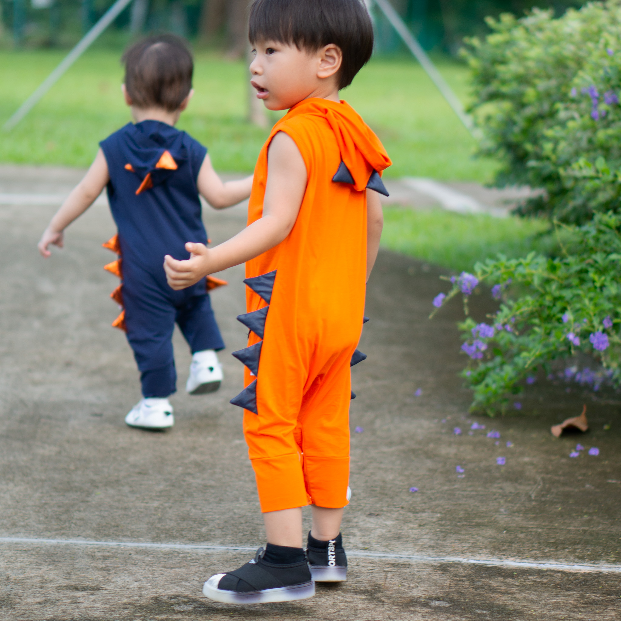Anak & I Jacob Dino Jumpsuit - Orange